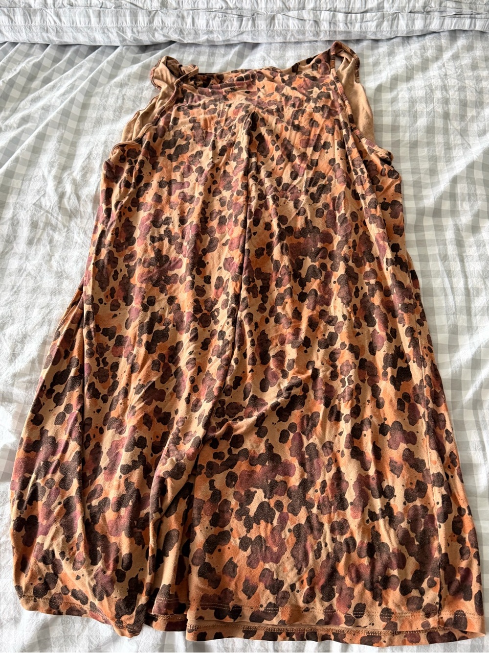 Sleeveless Leopard Print sleep shirt